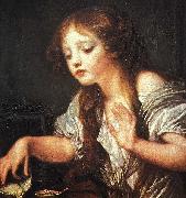 Young Girl Weeping for her Dead Bird